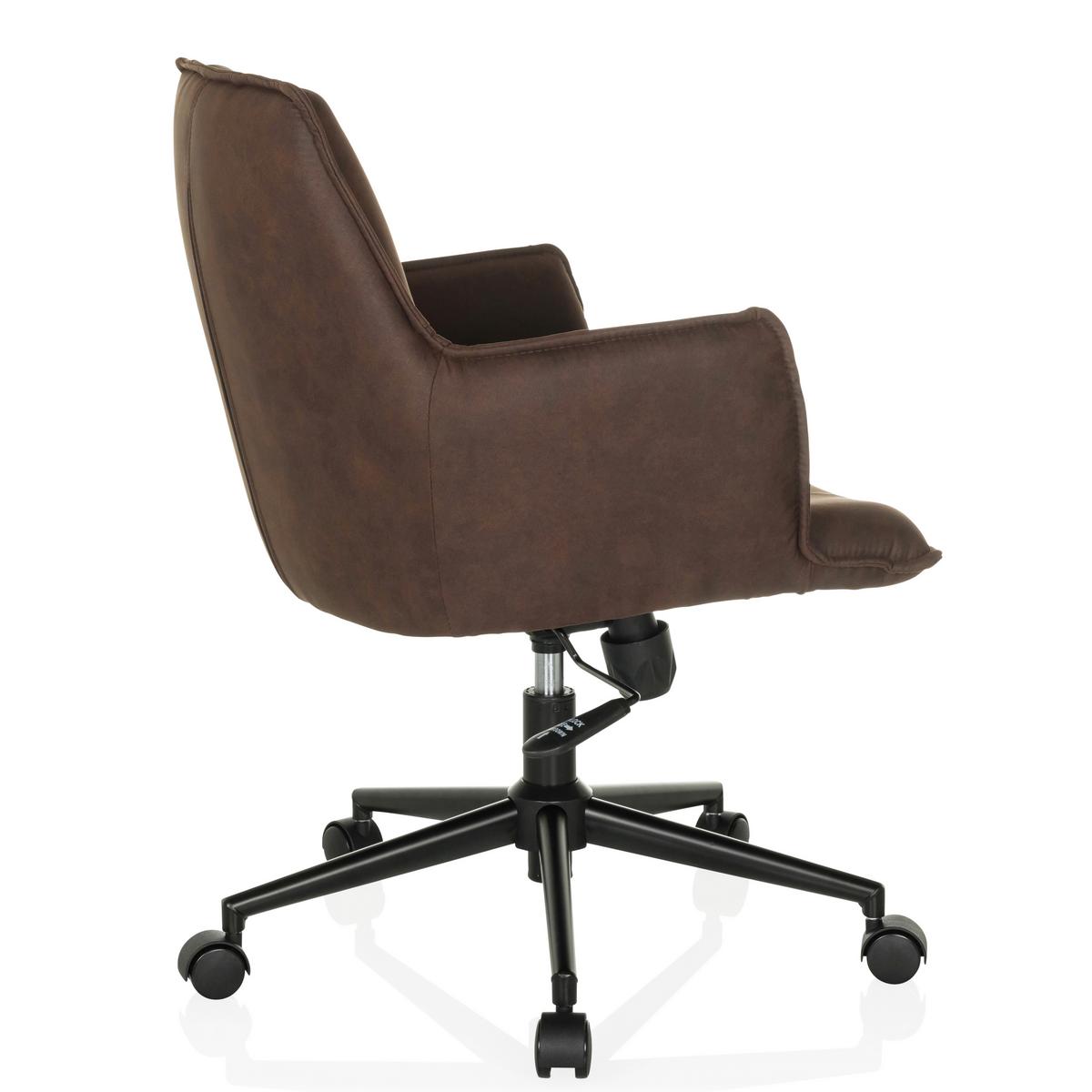 Drehstuhl Solao Life Dunkelbraun - Dunkelbraun/Schwarz, MODERN, Kunststoff/Textil (54/85/70cm) - MID.YOU