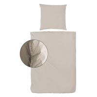 POŚCIEL STONE WASHED - beżowy, Basics, tkanina (155/220cm)