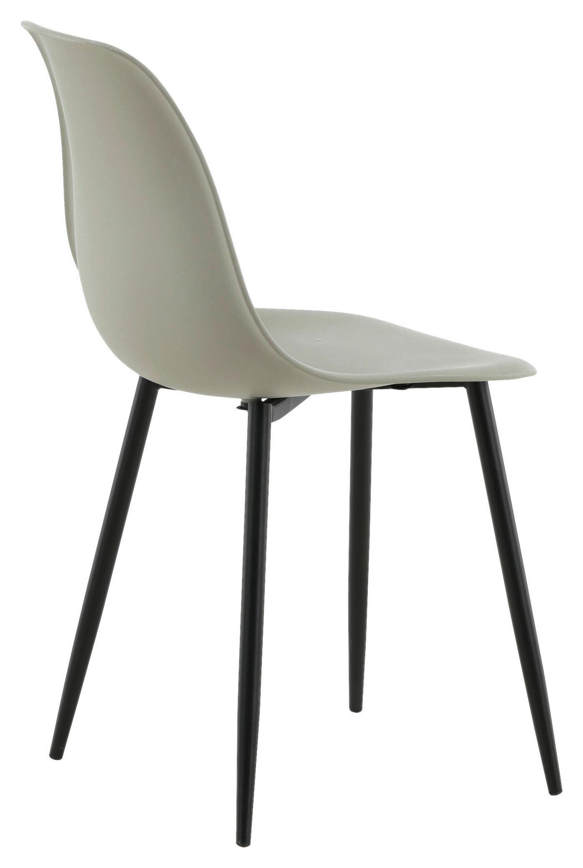 STUHL-SET POLAR - Schwarz/Grau, Design, Kunststoff/Metall (45,5/81/58cm) - Livetastic