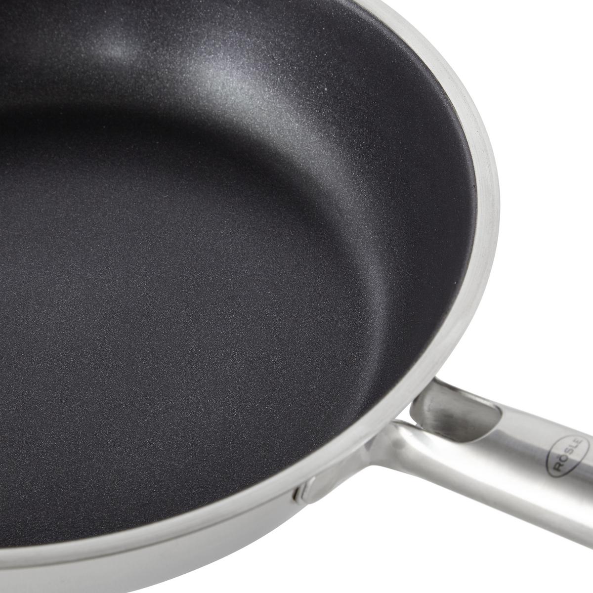 PATELNIA DO SMAŻENIA 13212 RÖSLE - kolor stalowy/czarny, Konventionell, metal (28cm) - Rösle