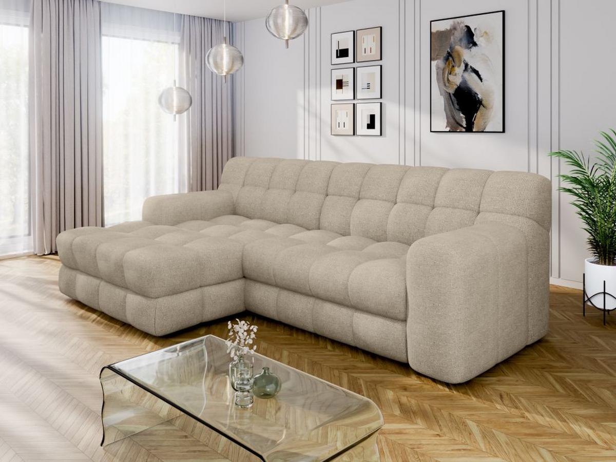 Kutna Garnitura Karl - bež/crna, Moderno, tekstil/plastika (169/287cm) - Modern Living