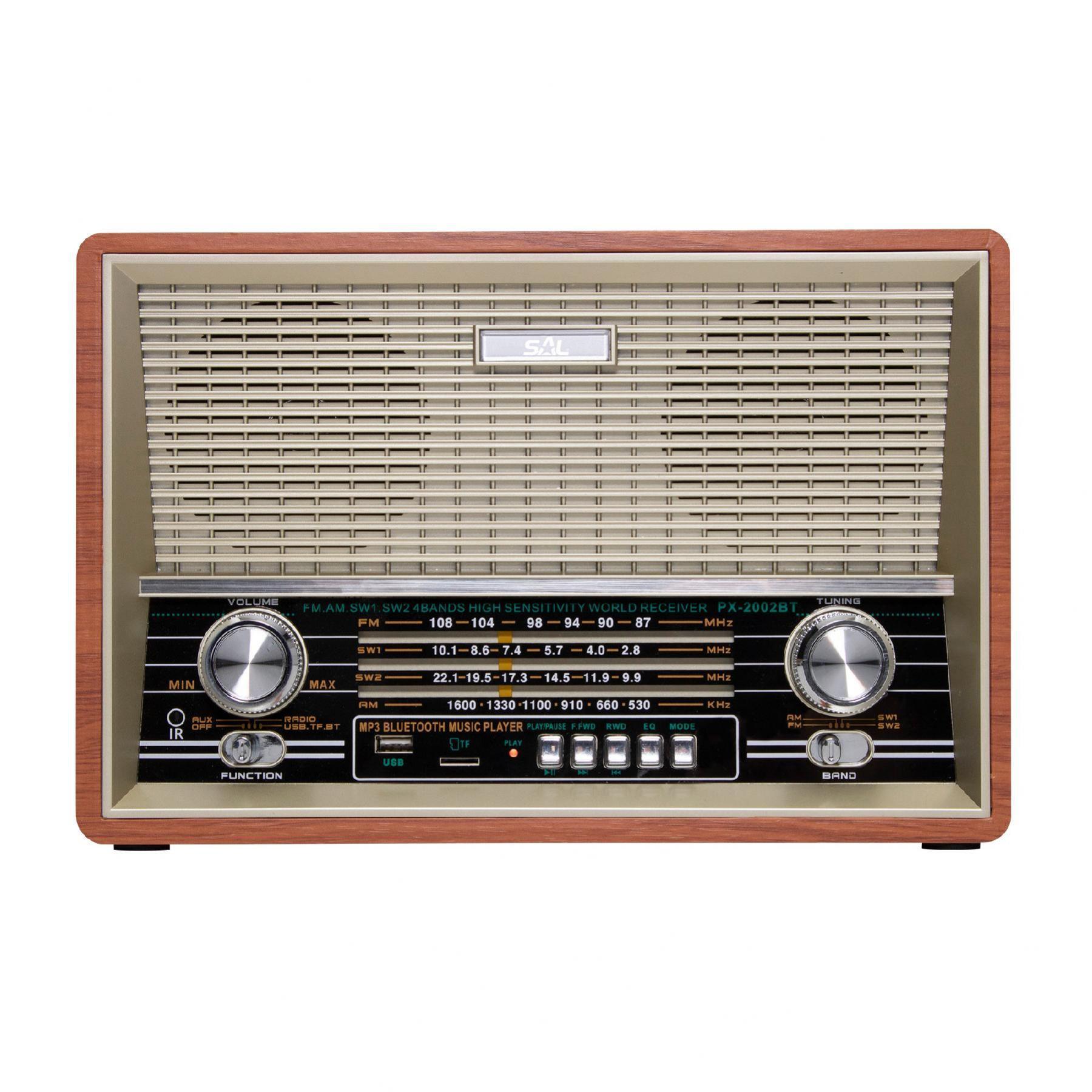Retro Asztali Rádió Rrt 4b - világosbarna, Modern, fa (32/21/15cm)