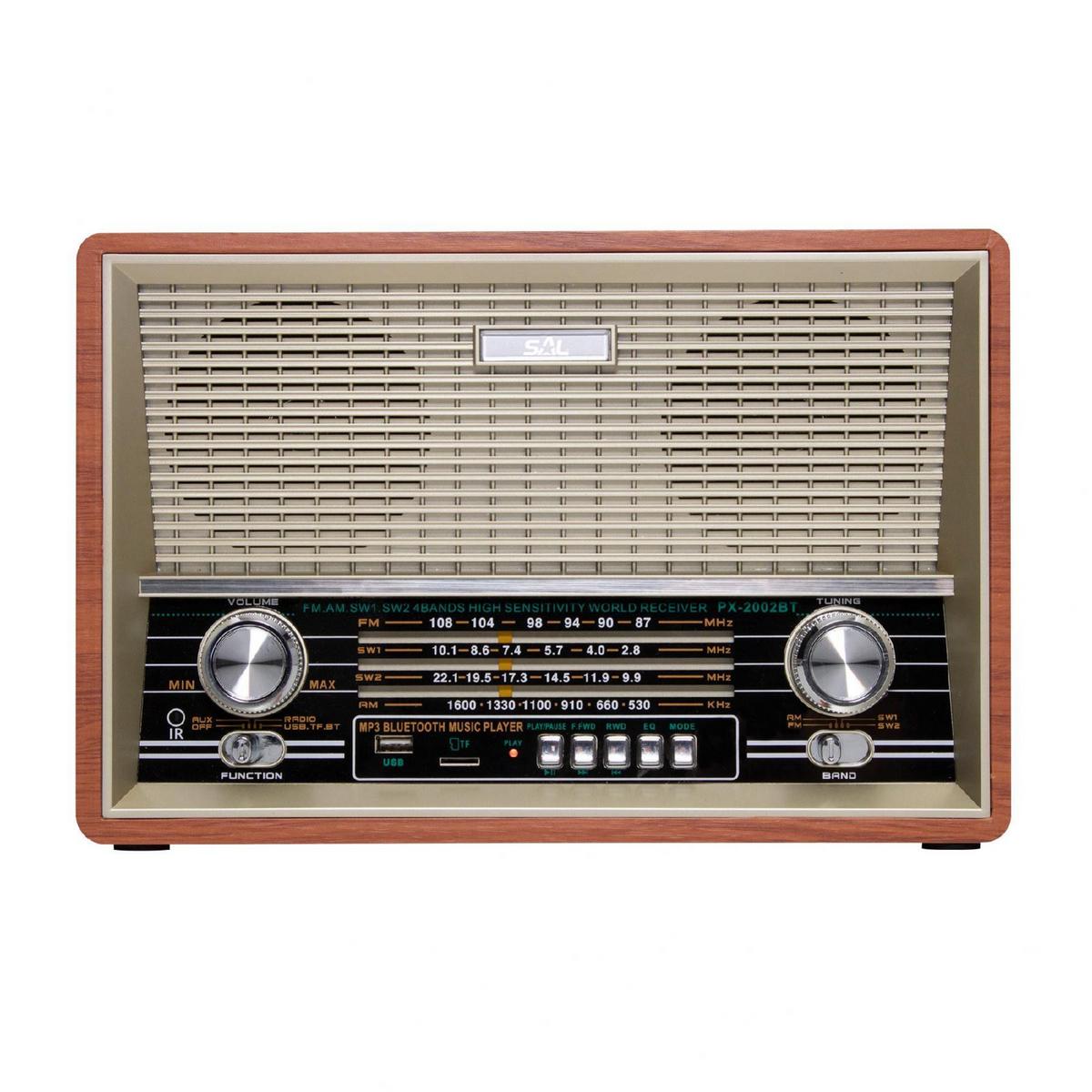 Retro Asztali Rádió Rrt 4b - világosbarna, Modern, fa (32/21/15cm)