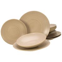 Kombiservice Lava Stone Sandfarben, 12-teilig - Sandfarben, Basics, Keramik - Creatable