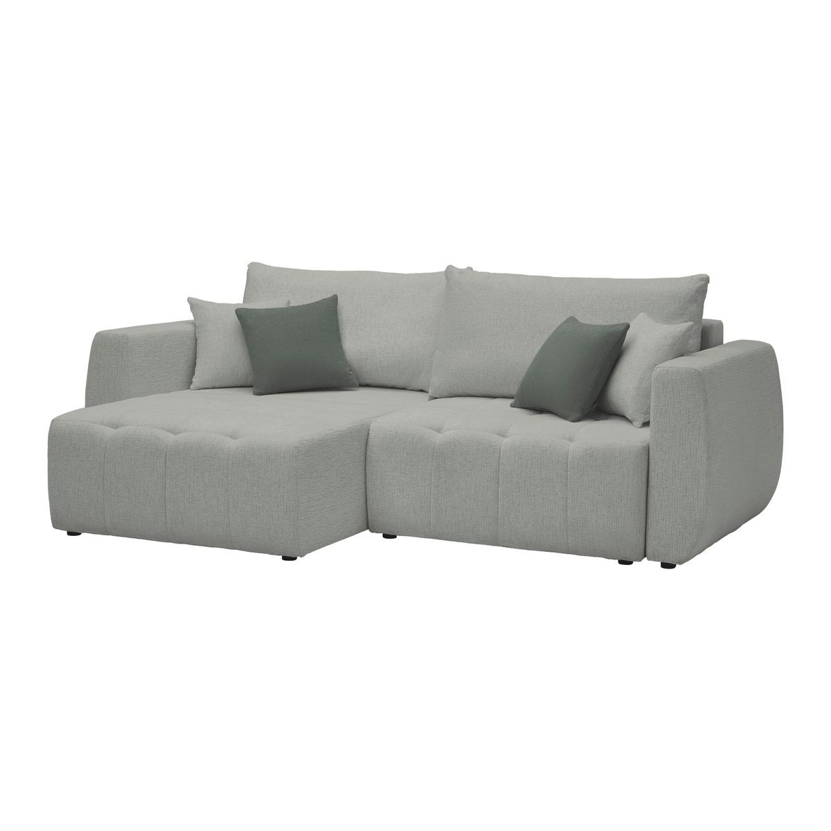 Schlafsofa Bologna Grau - Beige/Schwarz, Holz/Textil (245/74-90/104cm) - Mömax