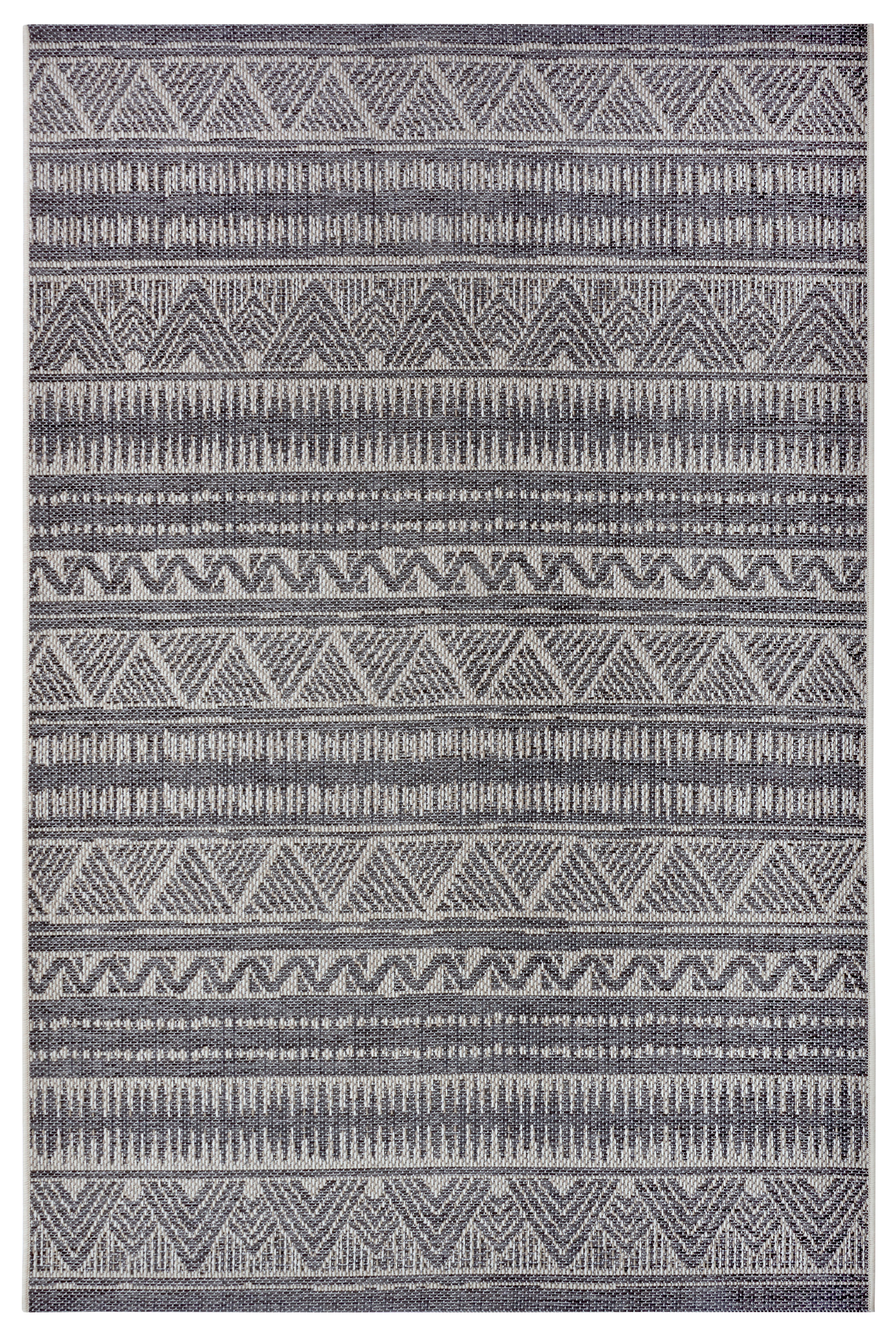 Outdoorteppich Loto Grau/Beige ca. 155x235cm - Beige/Grau, Design, Kunststoff (155/235cm)