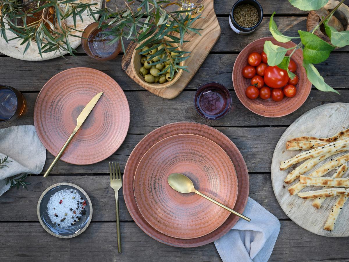 Jedilni Servis Neapel Terra, 16-Delni - rjava/terakota, Basics, keramika - Creatable