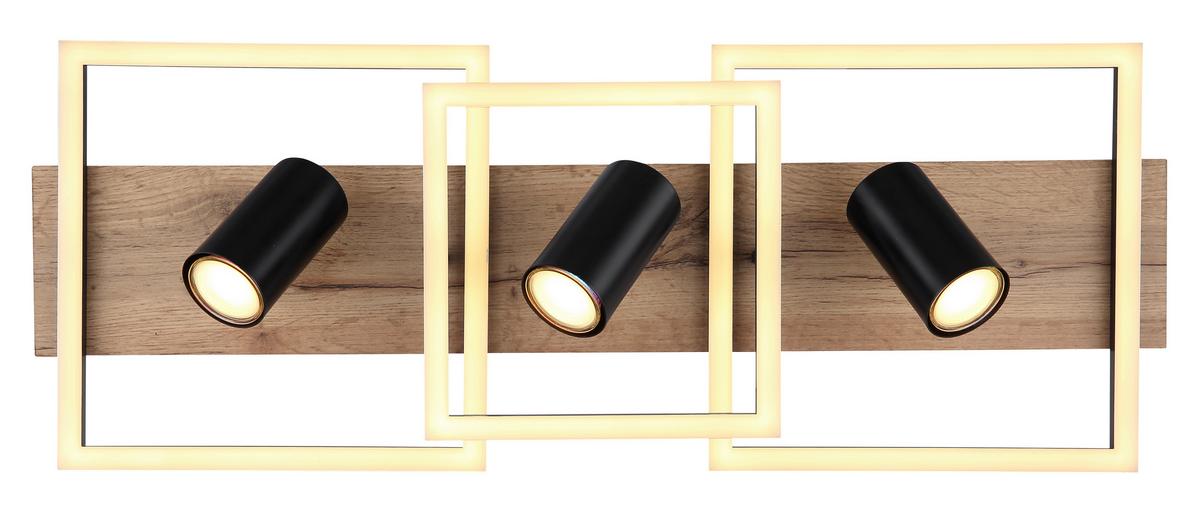 Stropna Led-svetilka Kassu, S Sijalko - črna/bela, Design, kovina/umetna masa (72/27/18cm) - Globo