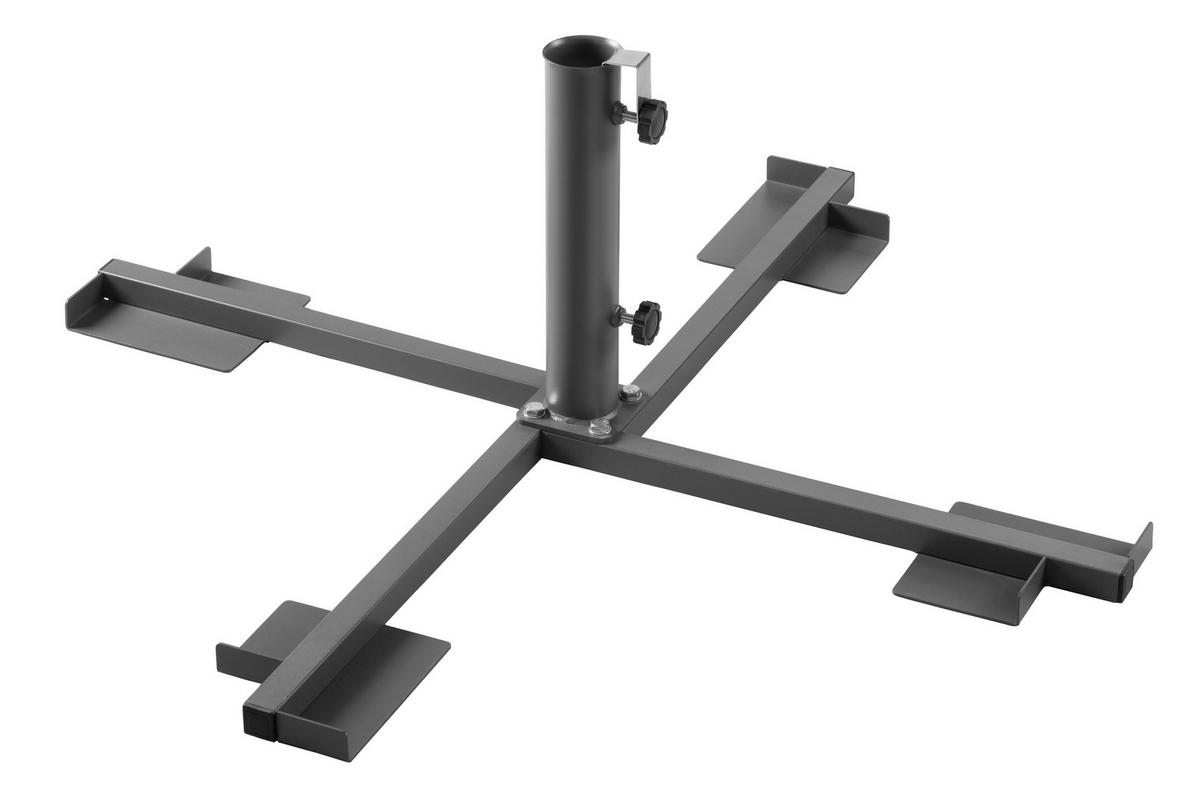 Schneider Schirmständer Plattenständer Plus Anthrazit - Anthrazit, Basics, Metall - Schneider