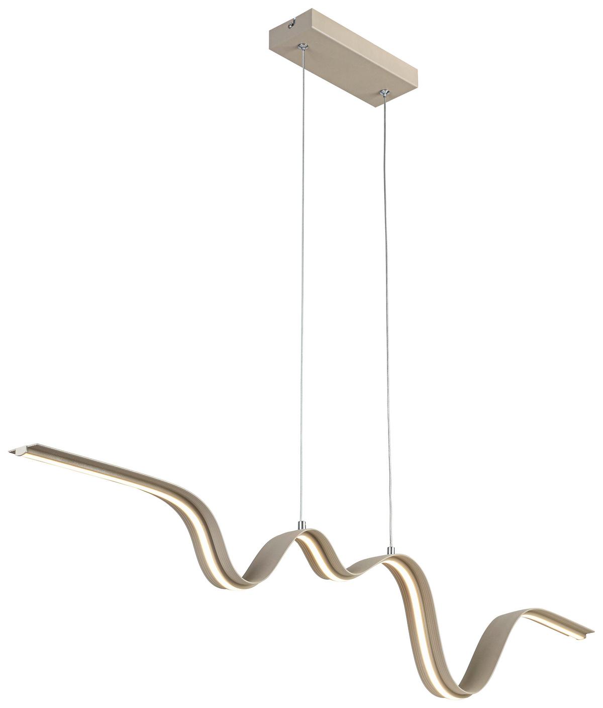 LAMPA WISZĄCA BEATRIX - kolor piaskowy, Trend, tworzywo sztuczne/metal (100/8/120cm) - Collet's Monde