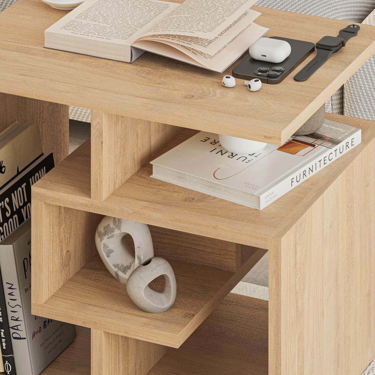 Couchtisch Labirent ca. 54x45x40 cm Eichefarben - Eichefarben, Design, Holzwerkstoff (54/40/45cm) - Livetastic