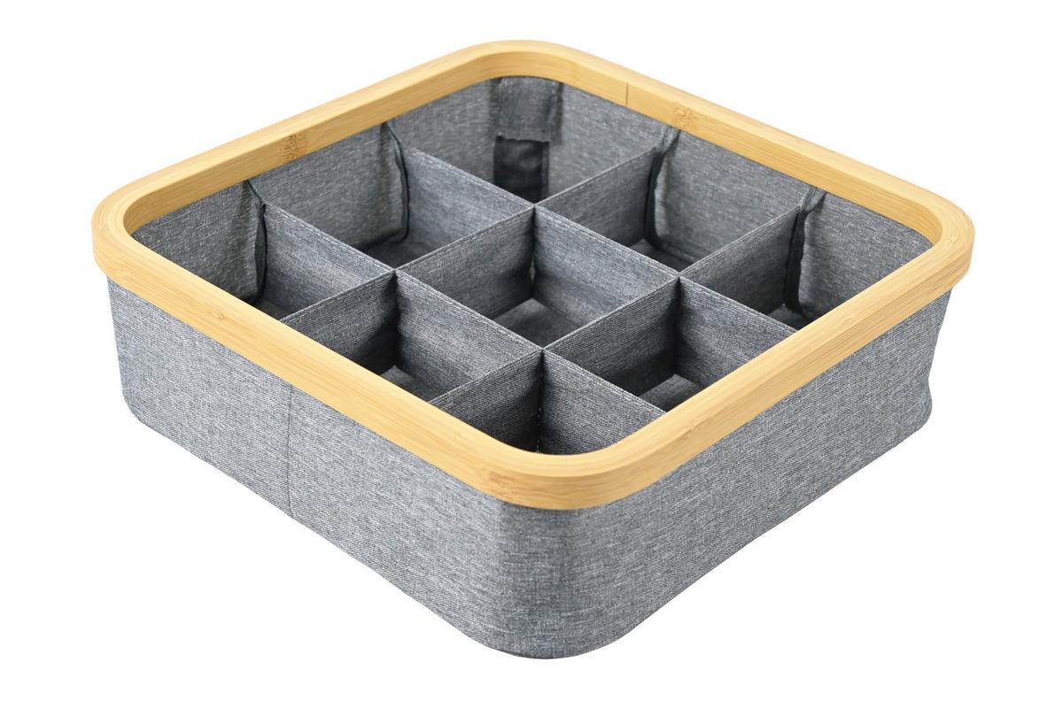 Škatla Za Shranjevanje Simply Storage -Ext- - siva, Moderno, karton/tekstil (30/30/9cm) - Premium Living