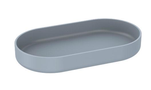 Tablett Naime in Grau - Grau, Modern, Kunststoff (17,7/2,3/9,6cm) - Premium Living