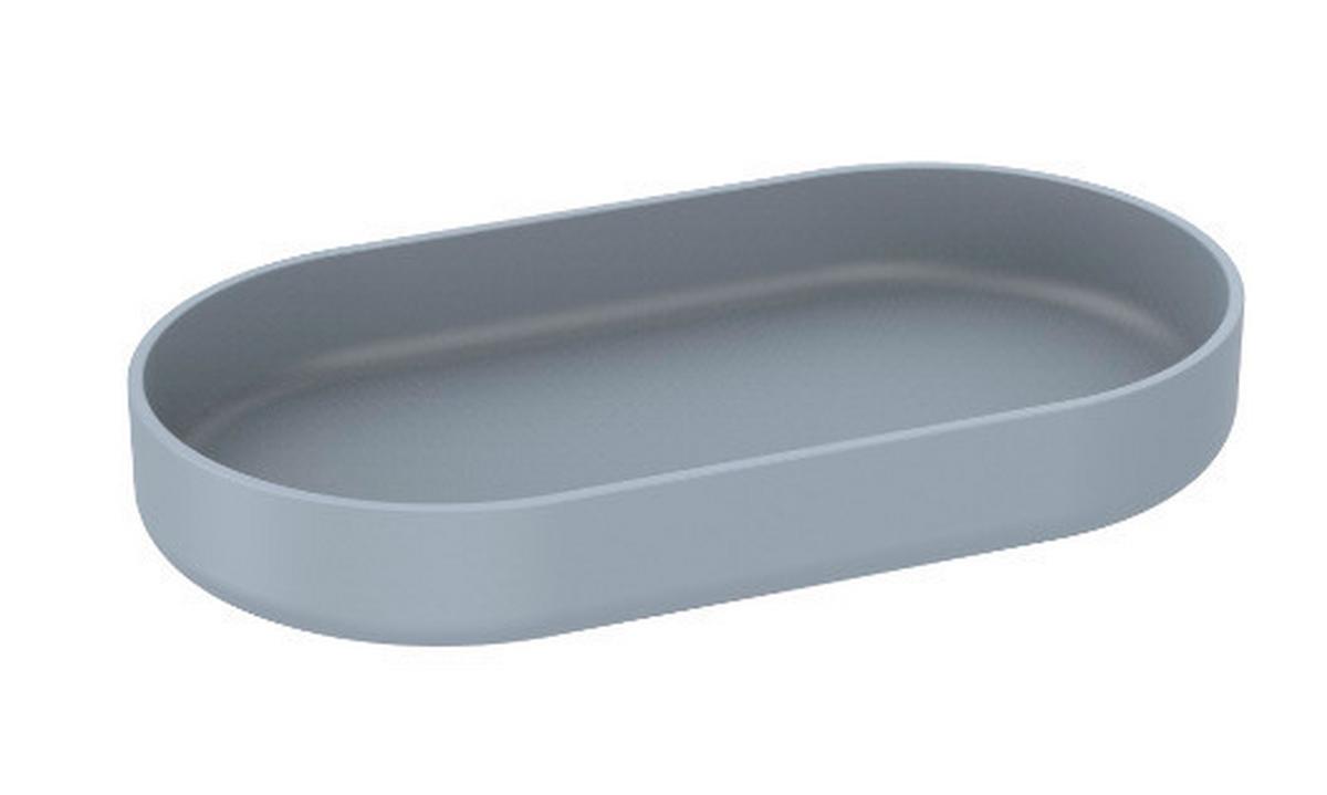 Tablett Naime in Grau - Grau, Modern, Kunststoff (17,7/2,3/9,6cm) - Premium Living