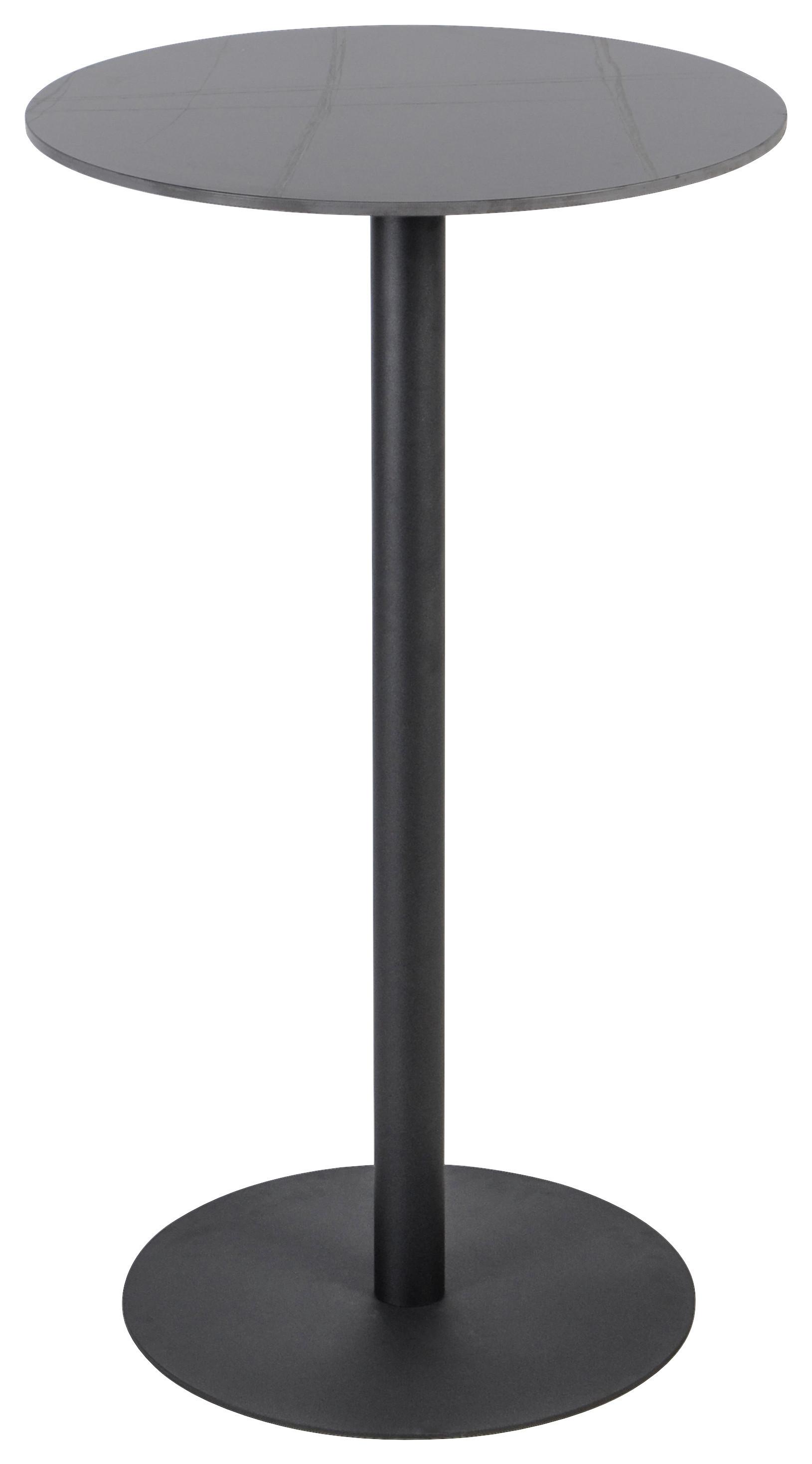 Bartisch Tobias Schwarz - Schwarz, MODERN, Keramik/Metall (60/105cm) - Mömax