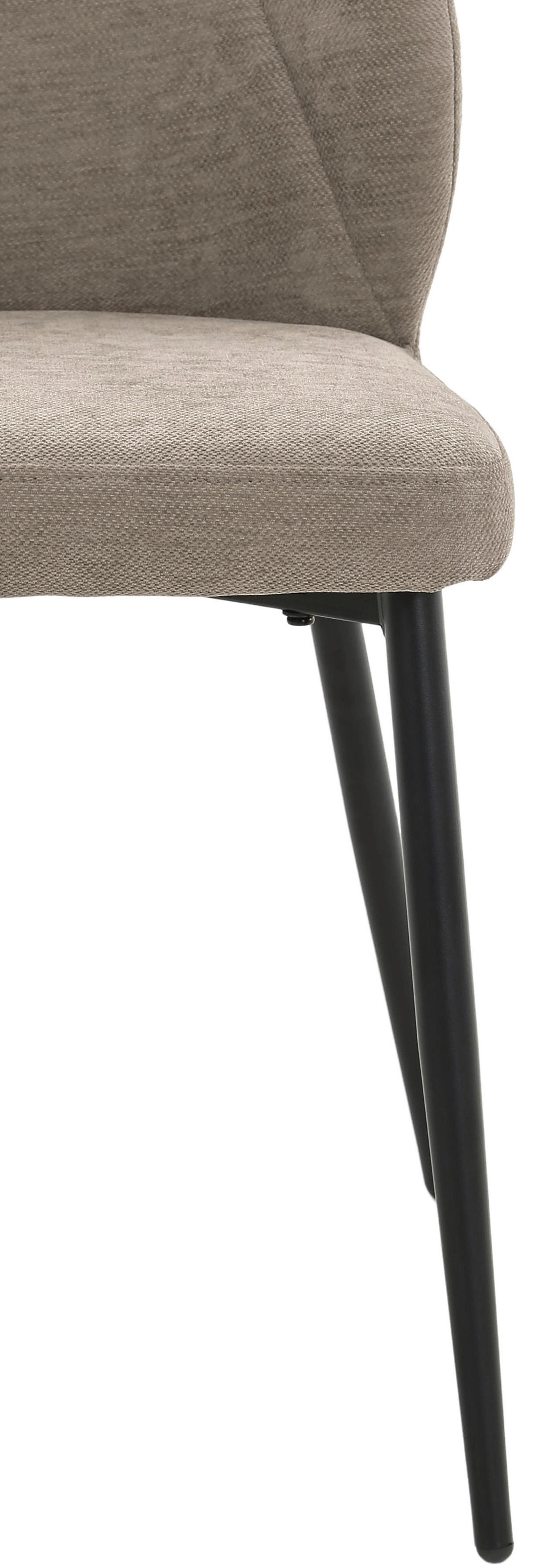 Stolica Tena - svijetlo smeđa/crna, Basics, metal/tekstil (46,5/86,5/59cm) - Based