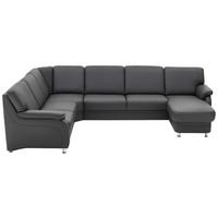 DUŻY NAROŻNIK TAULON - antracytowy/kolor aluminiowy, Konventionell, skóra/metal (239/329/165cm) - Beldomo Premium