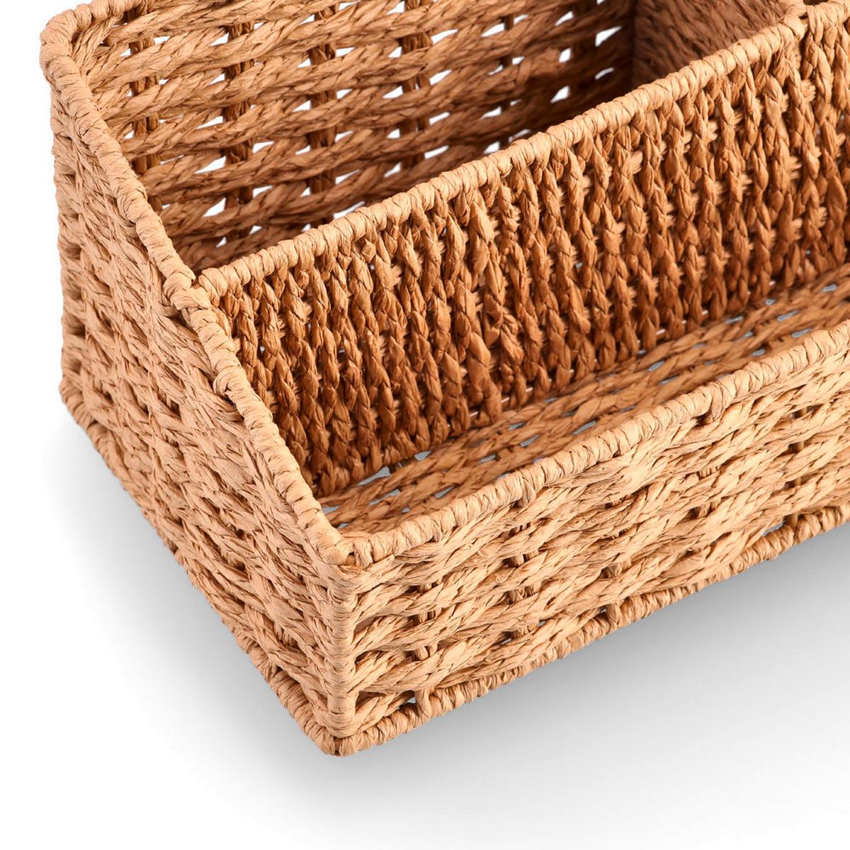 ORGANIZER BIURKOWY 15213 - HOME OFFICE - kolor naturalny, Basics, metal/papier (25,5/14,2/12,2cm) - Zeller Present