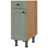 Schubkastenunterschrank Cascada Grün - Eichefarben/Schwarz, MODERN, Holzwerkstoff/Metall (30/87/56cm) - Nobilia