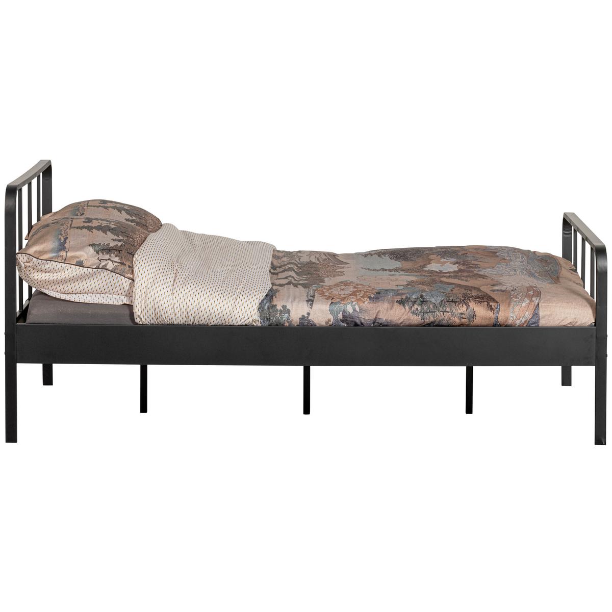 Metallbett Mees Schwarz ca. 120x200 cm - Schwarz, Basics, Metall (120/200cm) - MID.YOU