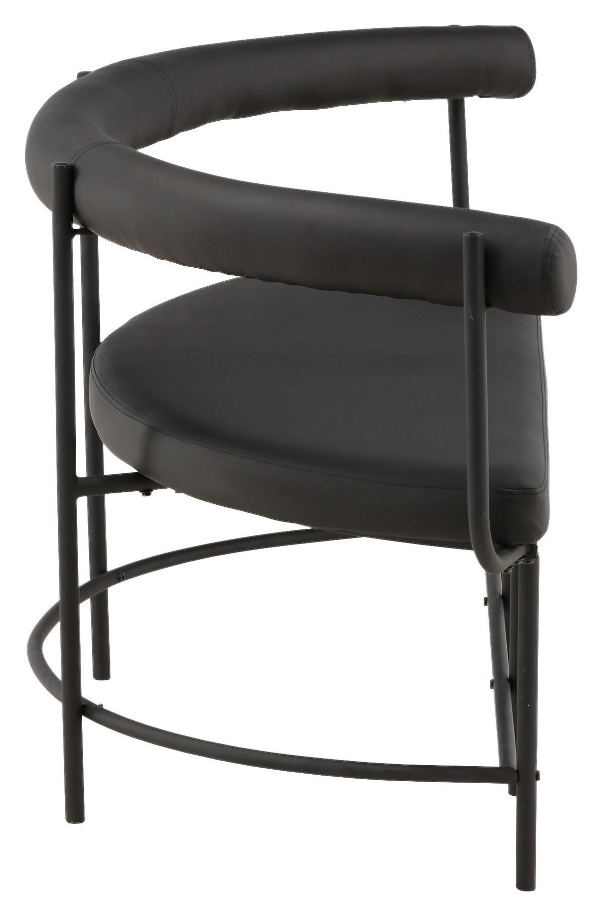 SITZBANK STALLHAGEN - Schwarz, Design, Textil/Metall (165/75/51cm) - Livetastic