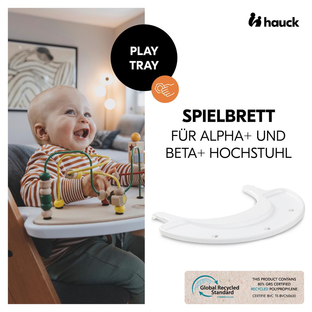 TACKA DO JEDZENIA I ZABAWY SPIELBRETT ALPHA TRAY - biały, Basics, tworzywo sztuczne (43/4/58cm) - Hauck