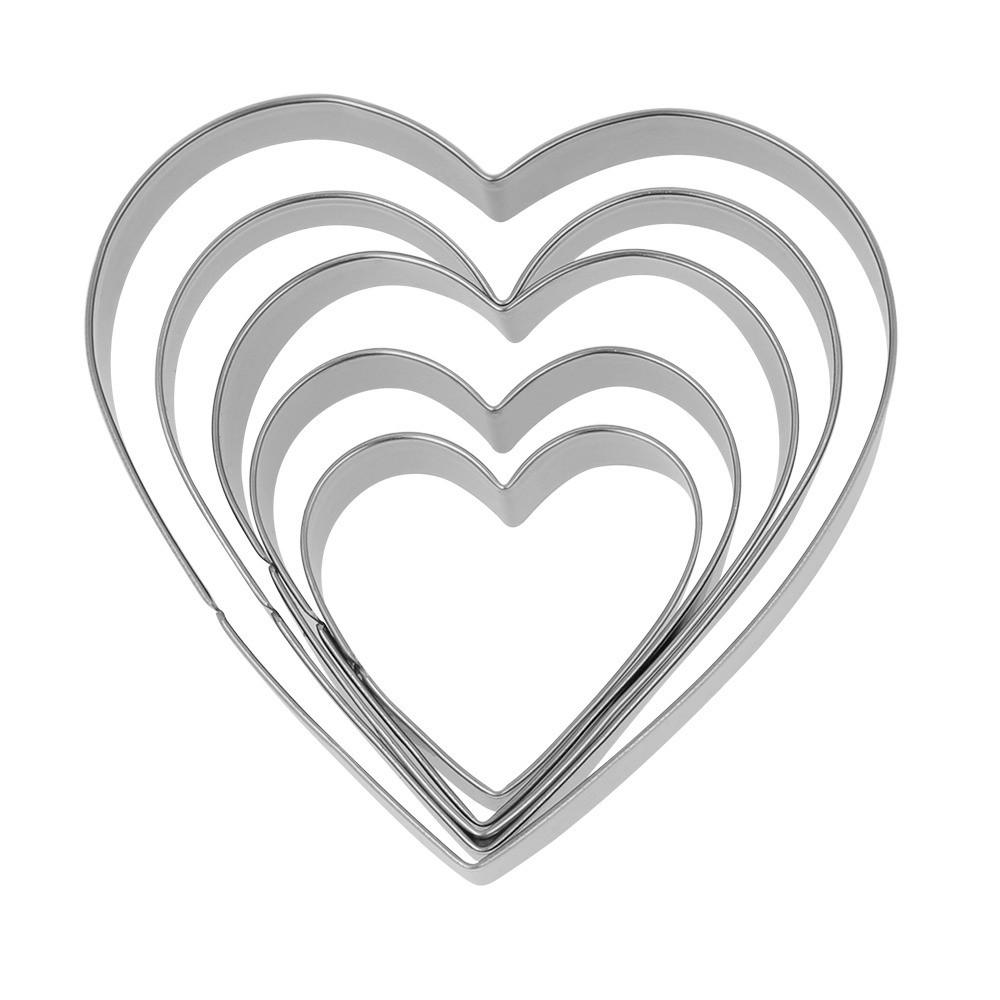 Süteménykiszúró Heart - ezüstszínű, fém - Metaltex