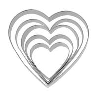 Süteménykiszúró Heart - ezüstszínű, fém - Metaltex