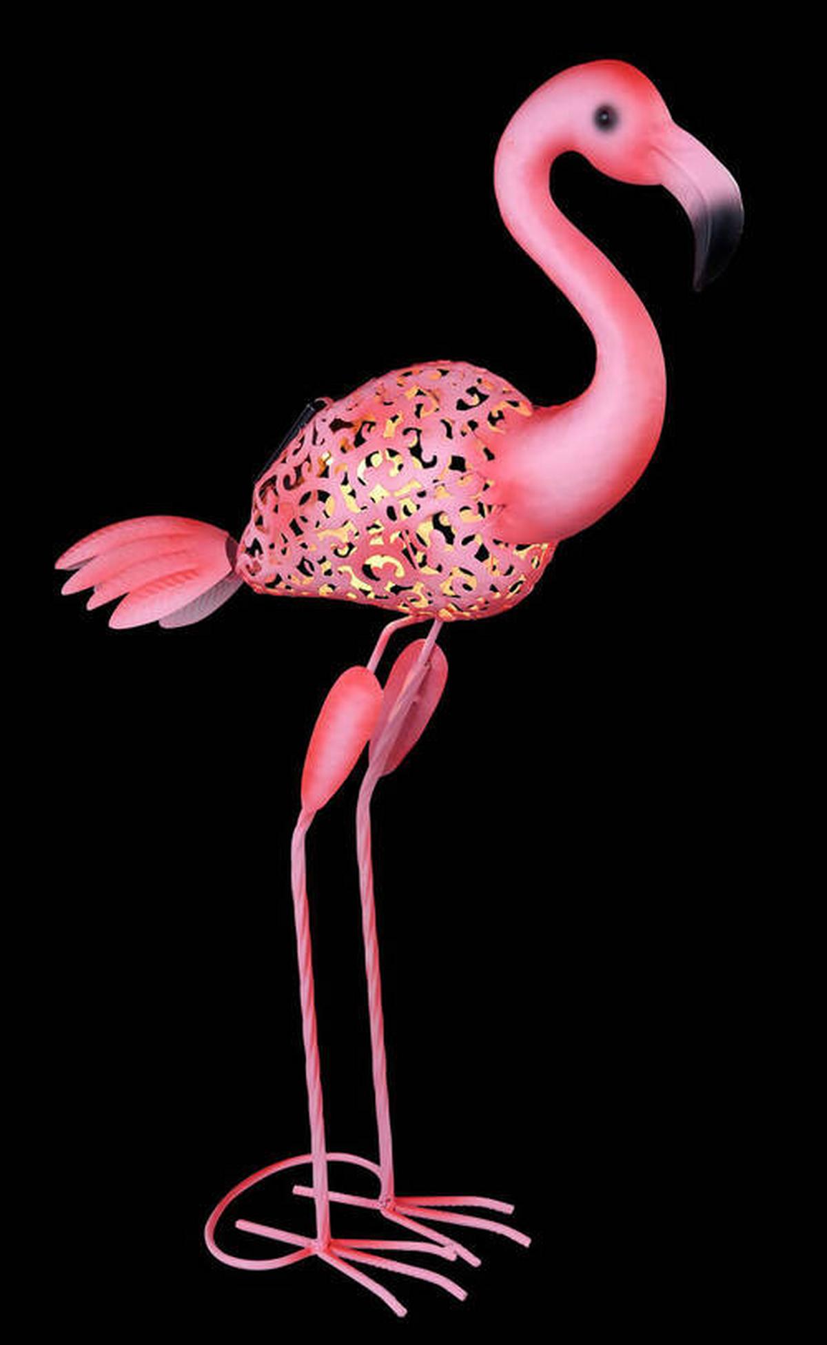 Solarna Svetilka Flamingo, S Sijalko - pink, Basics, kovina (34/16/74cm) - Globo