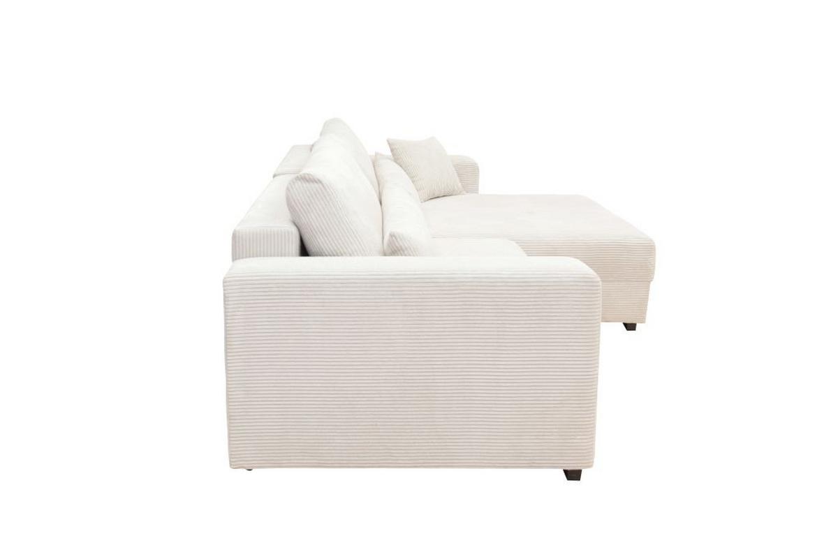 Kutna Garnitura Xela - bijela/crna, Moderno, tekstil (265/170cm) - Modern Living