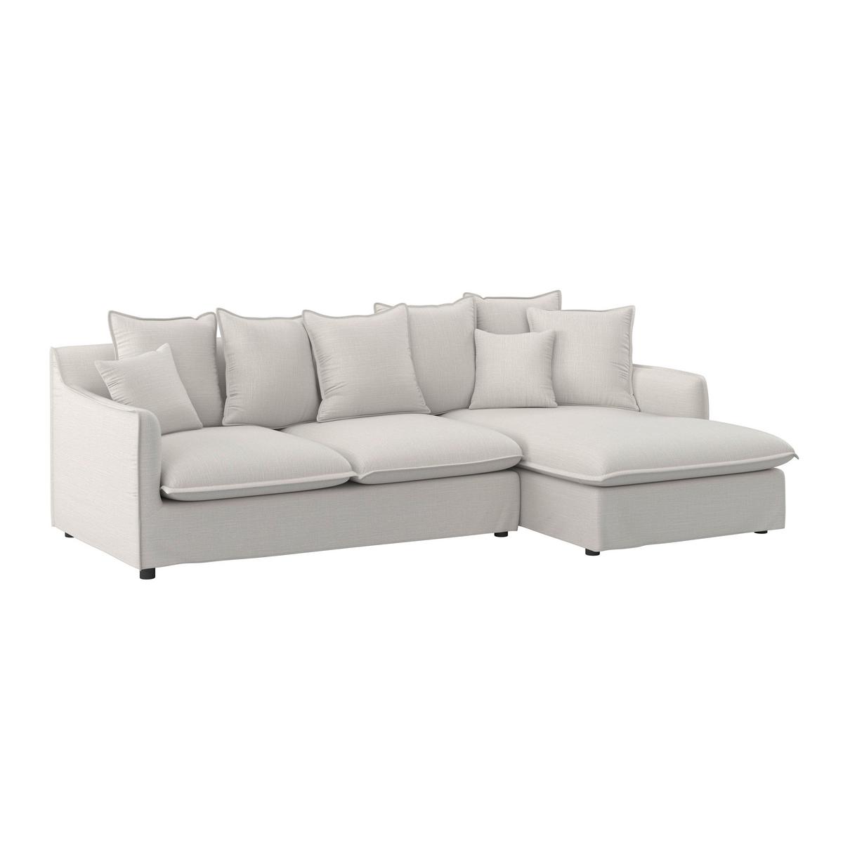 Sarokkanapé Elia - natúr, Modern, textil/fa (265/84/158cm) - Bessagi Home