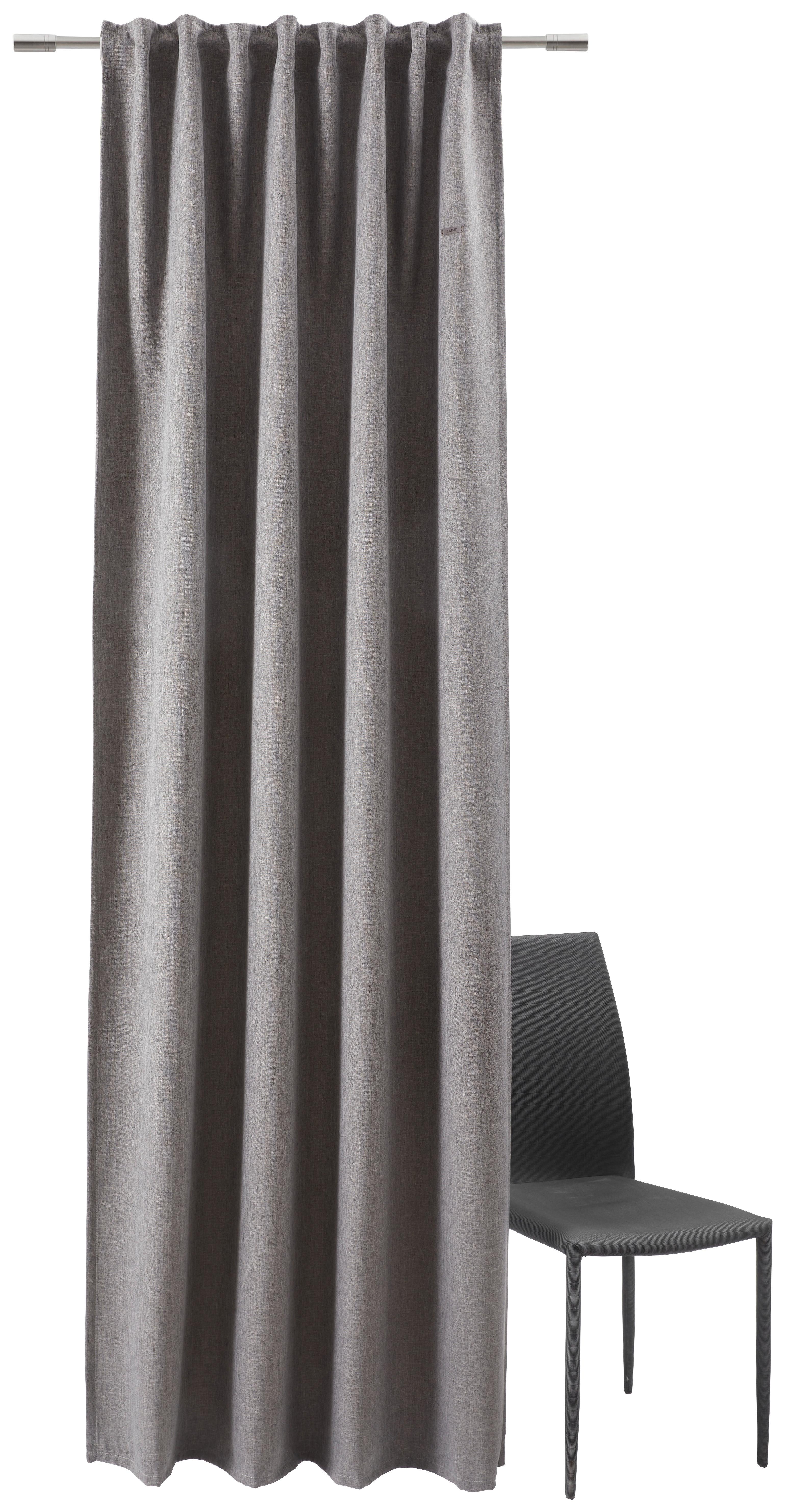 ZASŁONA GOTOWA E-HARP DIMOUT - ciemnoszary, Basics, tkanina (130/250cm) - Esprit