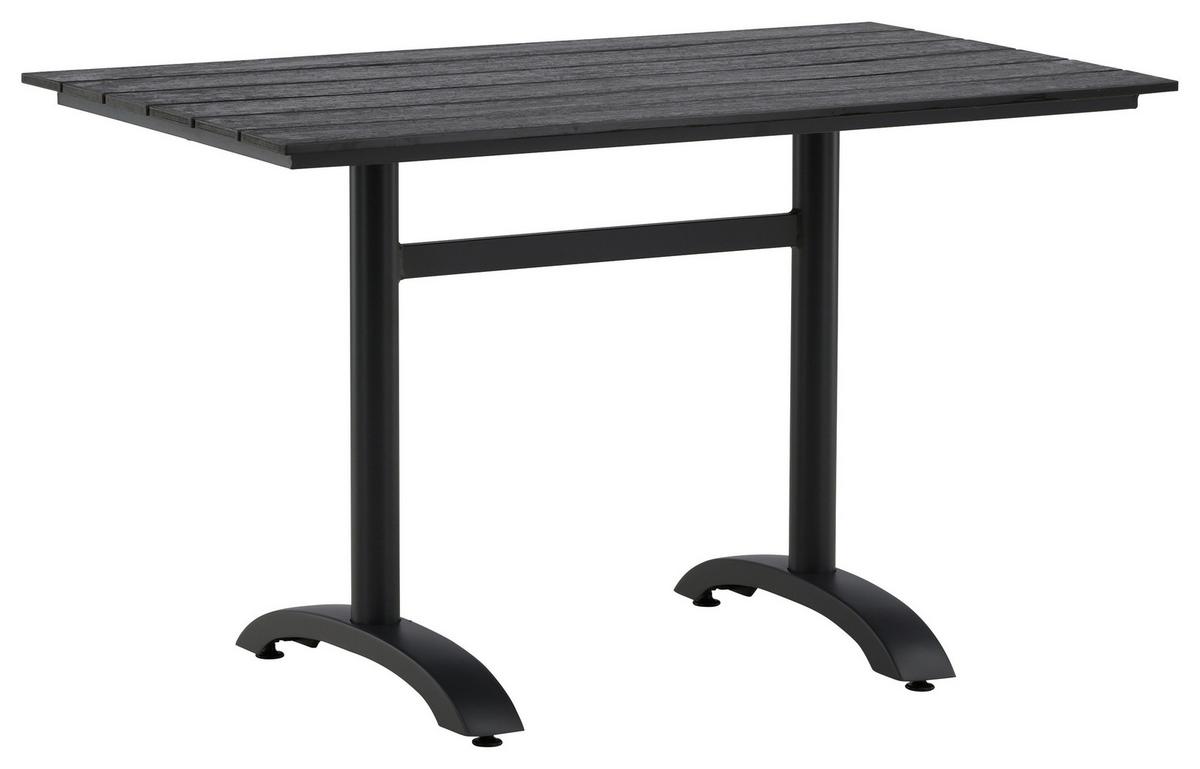 Gartentisch Denver ca. 120x70x74 cm Schwarz - Schwarz, KONVENTIONELL, Metall (120/70/74cm) - Gardenson