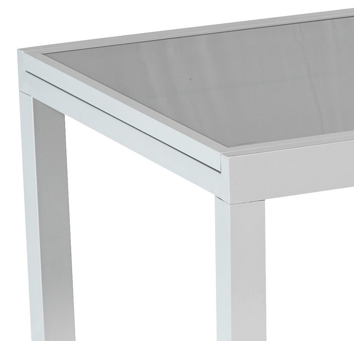 Raztegljiva Vrtna Miza Ambia, Steklo, Aluminij, 180-240x100 - srebrne barve, Konvencionalno, kovina/steklo (180/240/100/75cm) - Gardenson
