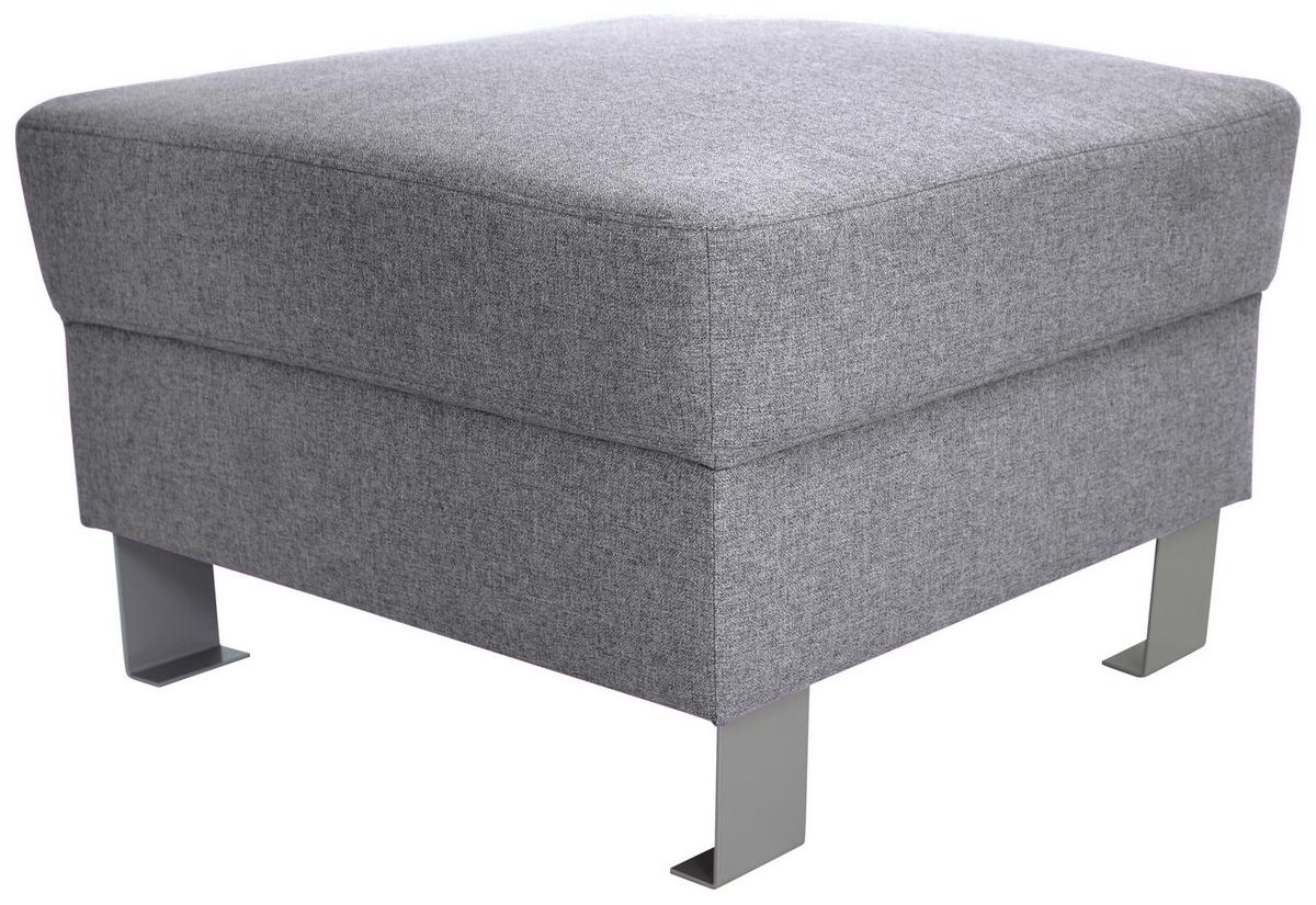 HOKER TIM - EXKLUSIV- - kolor srebrny/jasnoszary, Design, metal/tkanina (62/41/62cm) - Xora