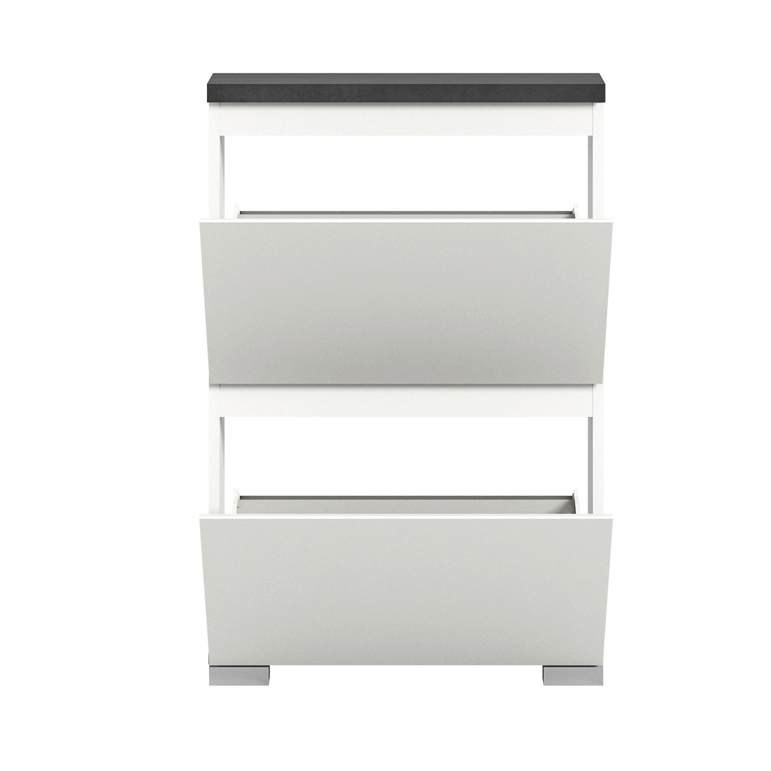 Ormarić Za Cipele Shoelove - bijela/siva, Moderno (60/91/18cm) - Modern Living