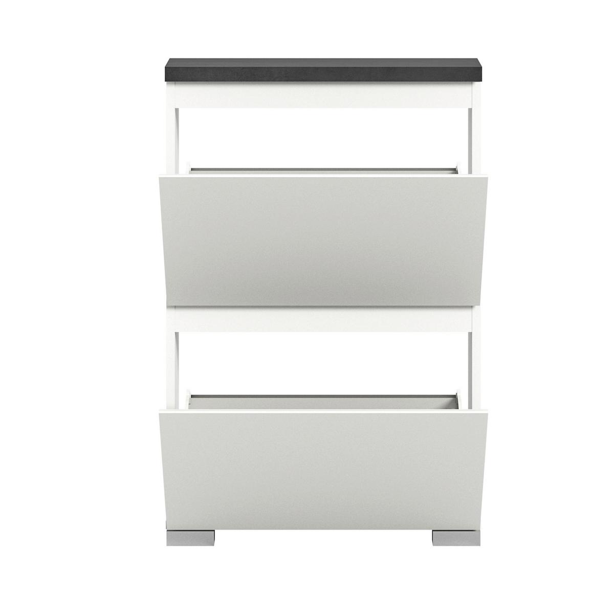 Ormarić Za Cipele Shoelove - bijela/siva, Moderno (60/91/18cm) - Modern Living