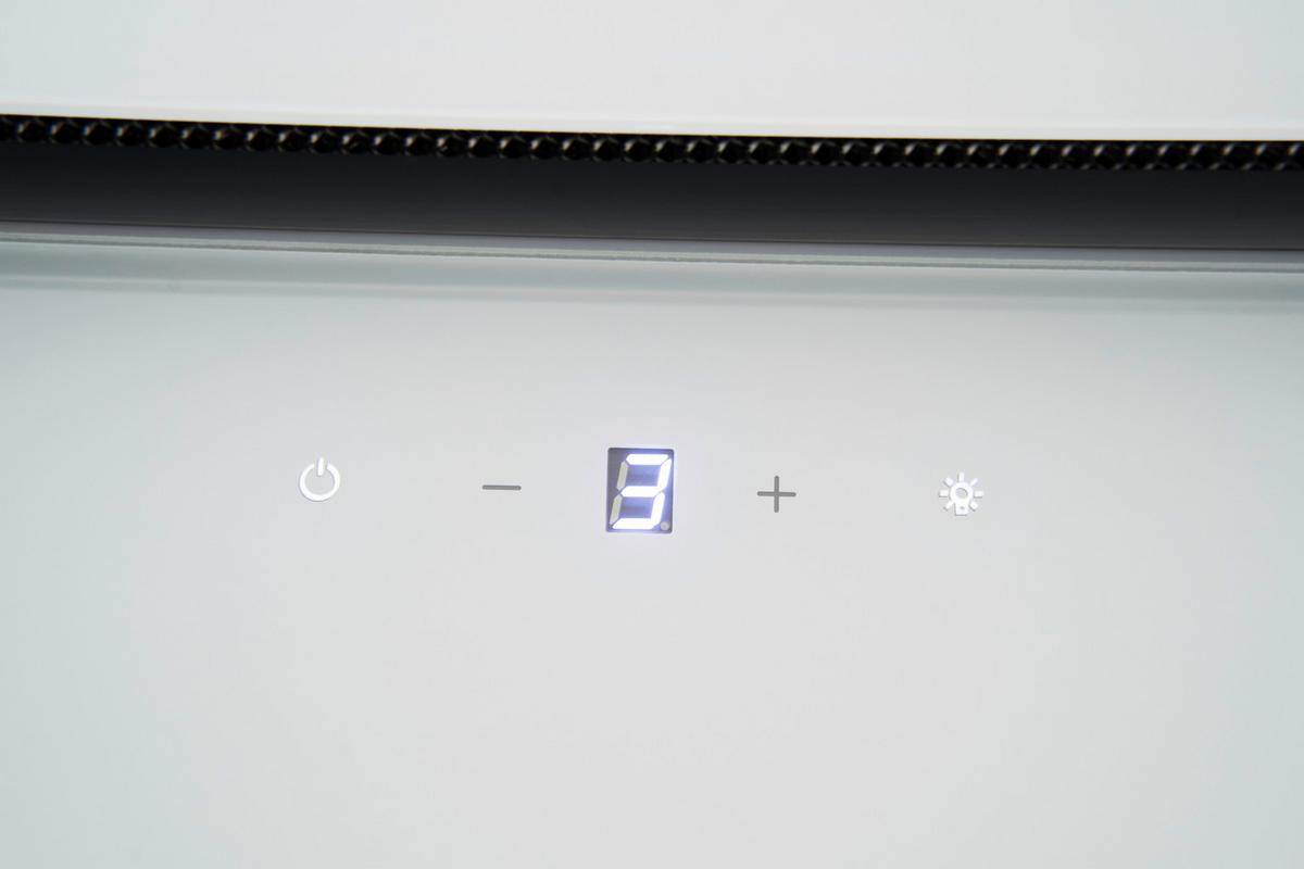 DUNSTABZUGSHAUBE RESPEKTA NIKA 90 CM - Weiß, Trend, Glas/Metall (89,5/34,5-109,5/38,5cm) - Respekta