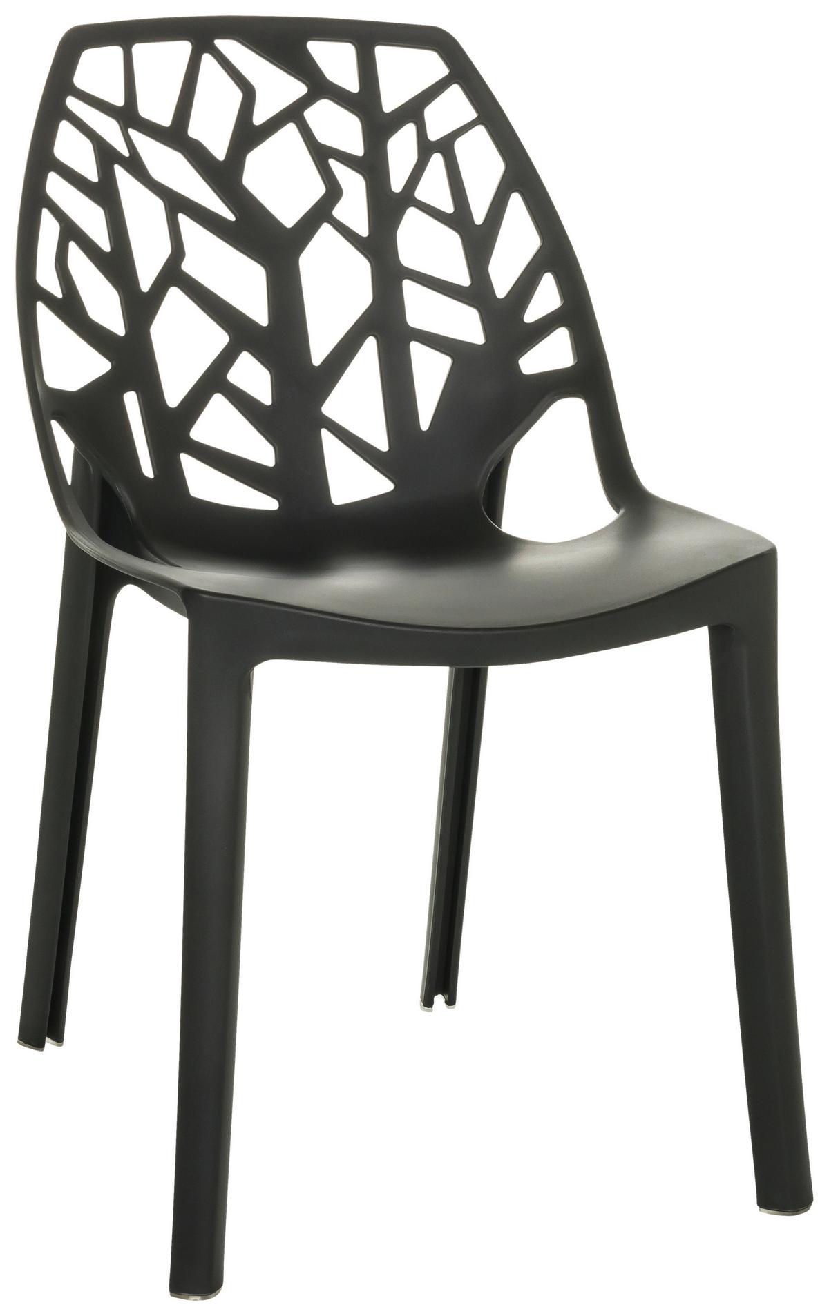 Stol Artifo Tri, Črna - črna, Basics, umetna masa (47/80/56cm) - MID.YOU