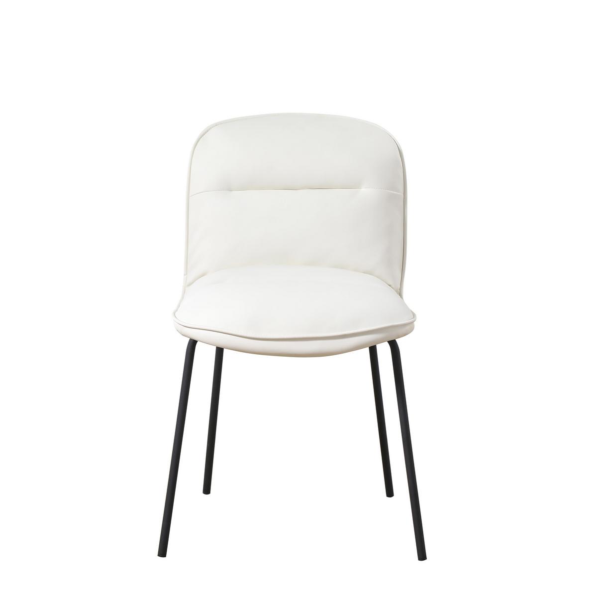 KRZESŁO ELLIS - biały/czarny, Modern, metal/drewno (43/80/50cm) - Bessagi Home