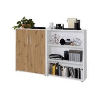 AKTENSCHRANK OFFICE EDITION-SW SET 1 NIEDR. - Eiche Artisan/Weiß, MODERN, Holzwerkstoff (168,8/113,6/33cm) - MID.YOU
