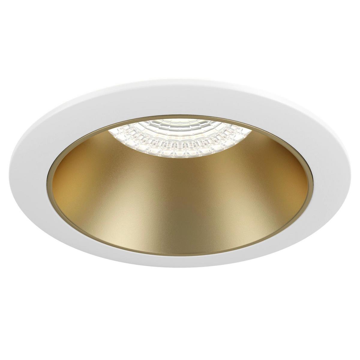 DECKENLEUCHTE SHARE - Weiss/Goldfarben, Trend, Metall (8.5/8,5/3,7cm) - MAYTONI