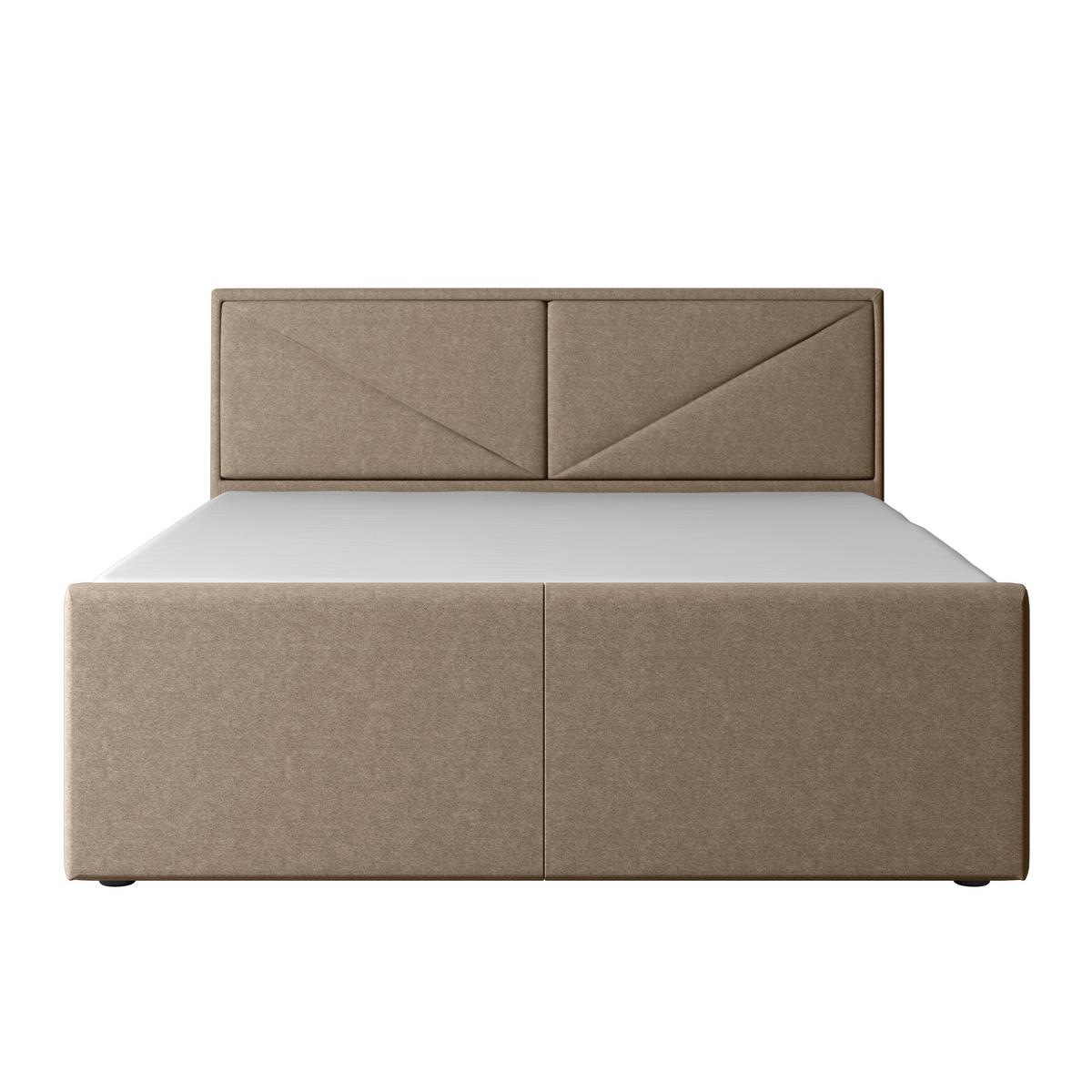 Boxspringbett Lima ca. 180x200 cm Beige - Beige/Schwarz, MODERN, Holz/Kunststoff (180/200cm) - MID.YOU