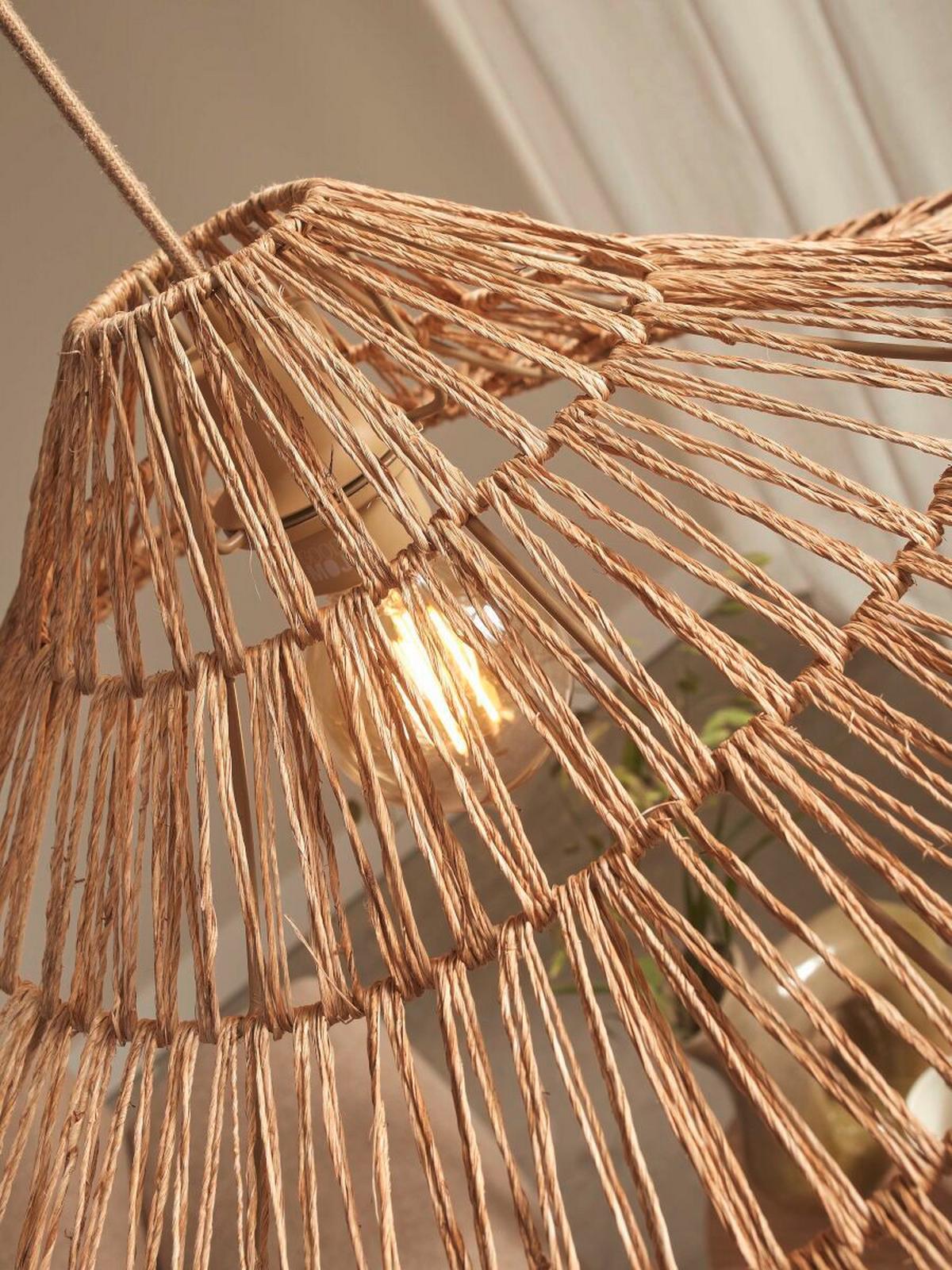 Viseča Svetilka Cuzco, Naravna Barva - črna/naravne barve, Basics, tekstil (65/20cm) - It's about Romi