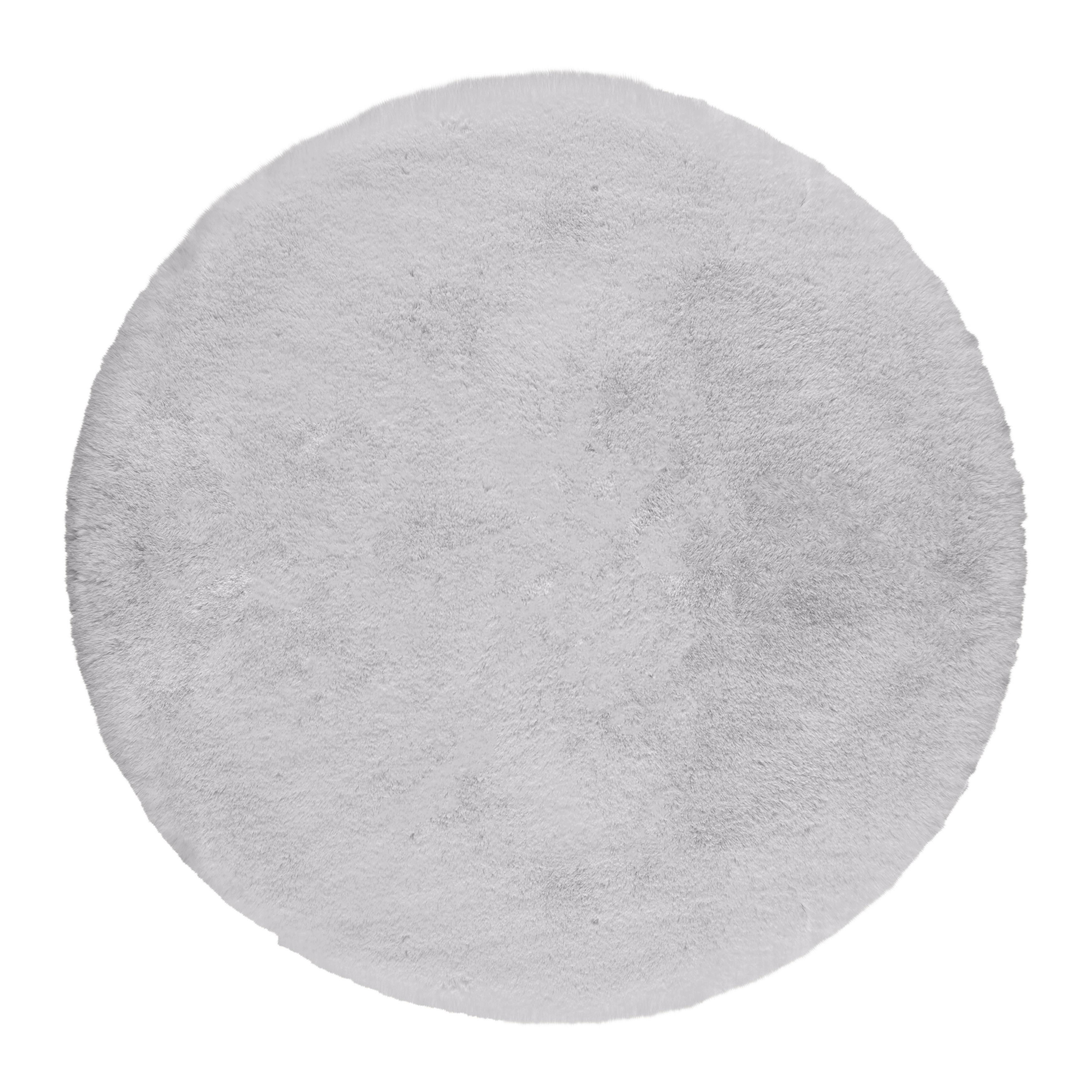 Kunstfell Nico 3 in Grau Ø ca. 80 cm - Grau, KONVENTIONELL, Fell (80cm) - Mömax