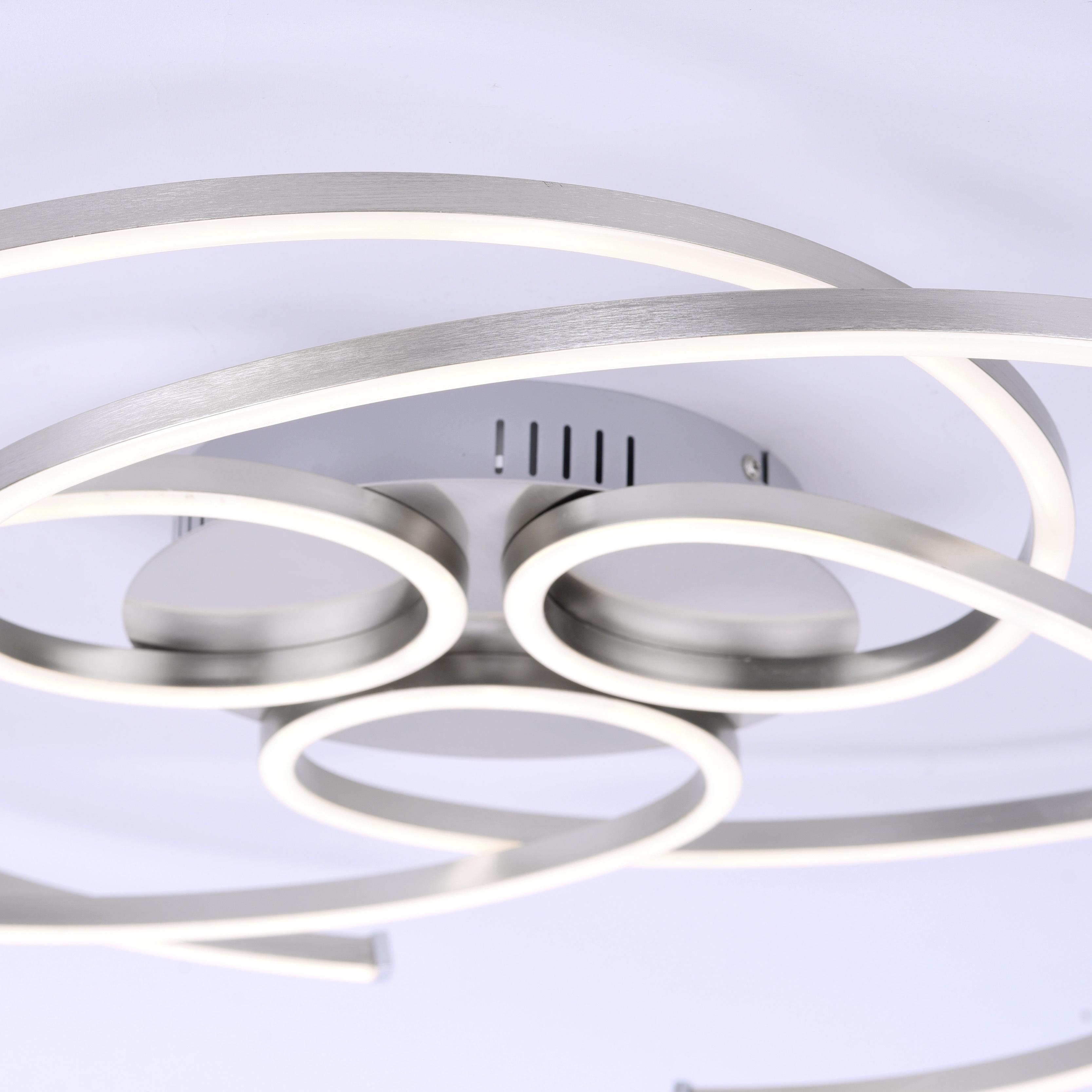 LAMPA SUFITOWA 8165-55 DANILO - kolor srebrny, Design, metal (70/63/10cm) - Paul Neuhaus