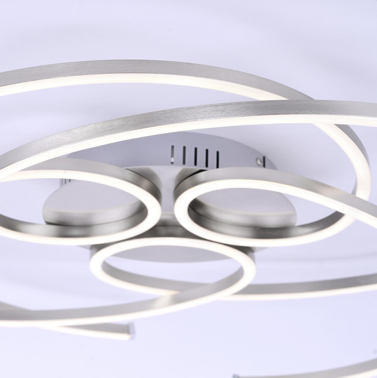 LAMPA SUFITOWA 8165-55 DANILO - kolor srebrny, Design, metal (70/63/10cm) - Paul Neuhaus