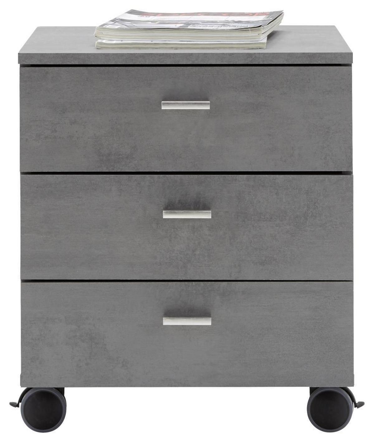 Predalnik Na Kolescih Mister Office, Siva - srebrne barve/črna, Moderno, kovina/umetna masa (45/52/45cm) - Mömax