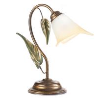 Tischleuchte Miranda Bronze/Olivgrün max. 6 Watt - Bronzefarben/Olivgrün, Natur, Glas/Metall (29/30/20cm)