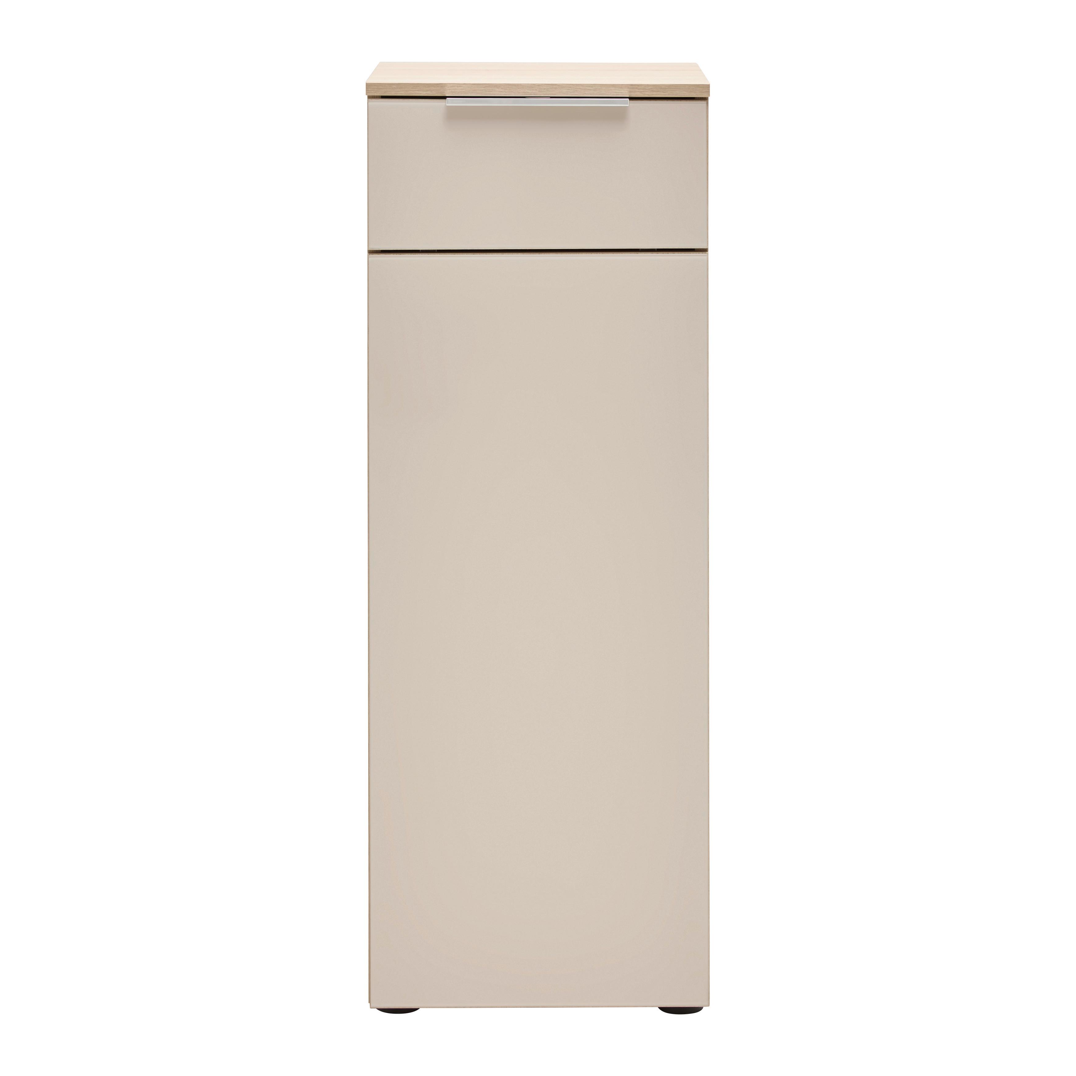 Schranksystem Siena Kaschmir/Eichefarben - Kaschmir/Chromfarben, MODERN, Holzwerkstoff/Metall (40/110/38cm) - Mömax